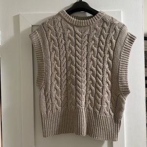 Never Worn Beige Sweater Vest